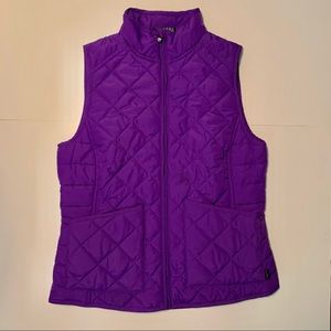 Lauren Ralph Lauren Purple Quilted Vest